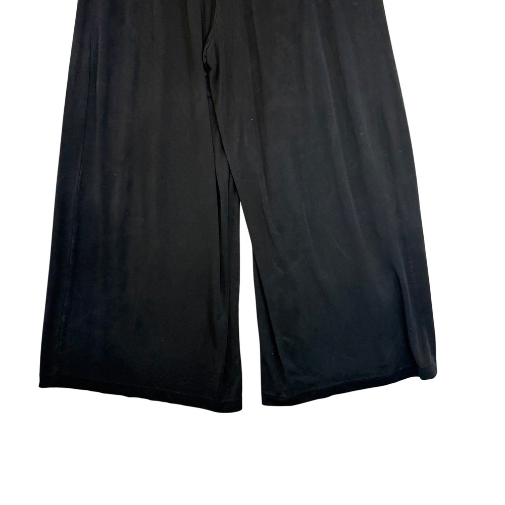 Calia Black Wide Leg Cropped‎ Pants Pleated Elastic Waist Lightweight Casual - Picture 9 of 12